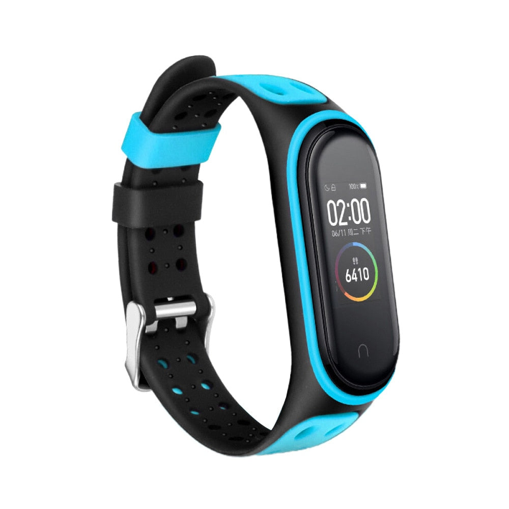 Breathable Two-Tone Sport Strap for Xiaomi Mi Band 3/4/5