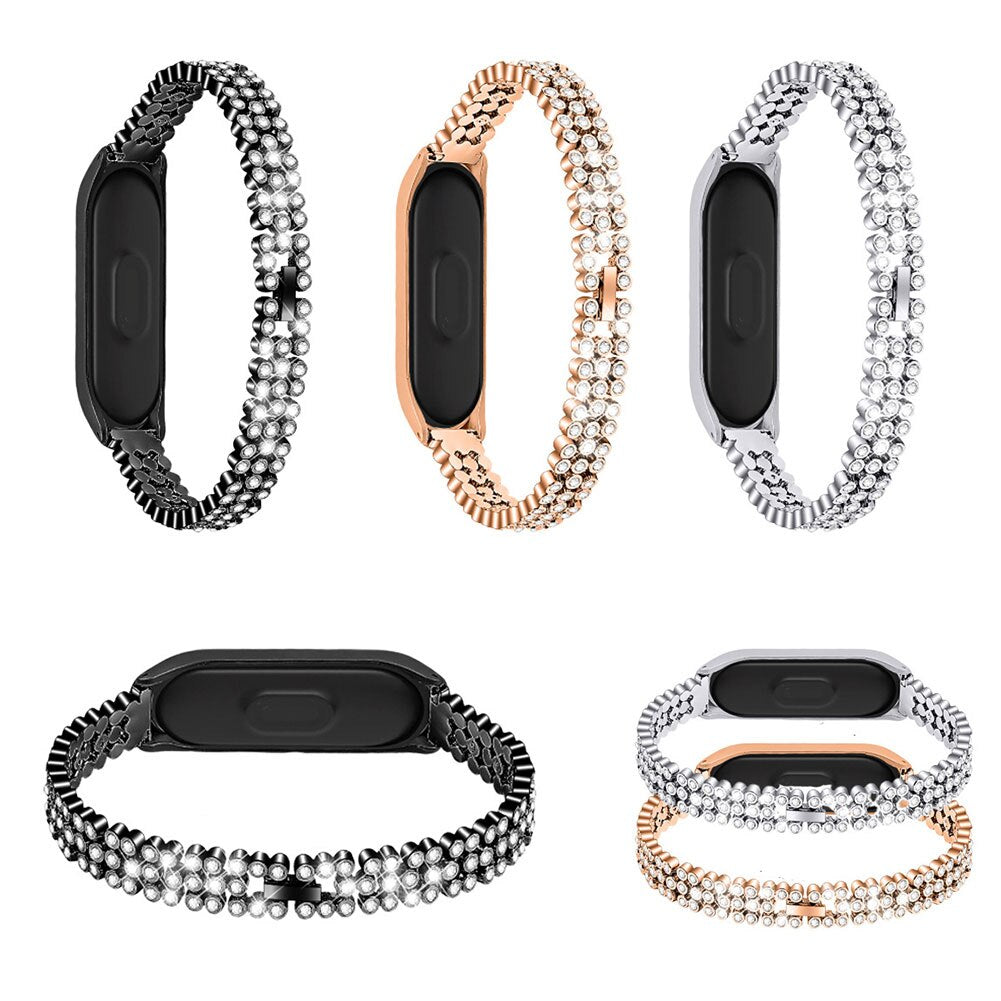 Rhinestone Stainless Steel Band for Xiaomi Mi Band 4