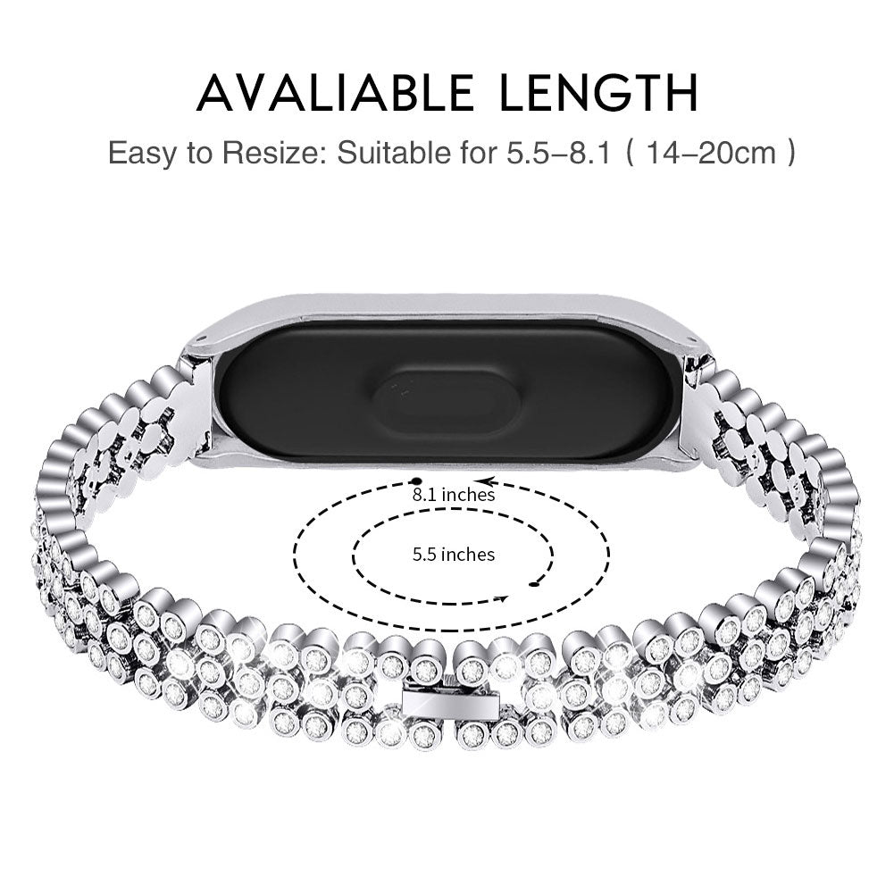 Rhinestone Stainless Steel Band for Xiaomi Mi Band 4