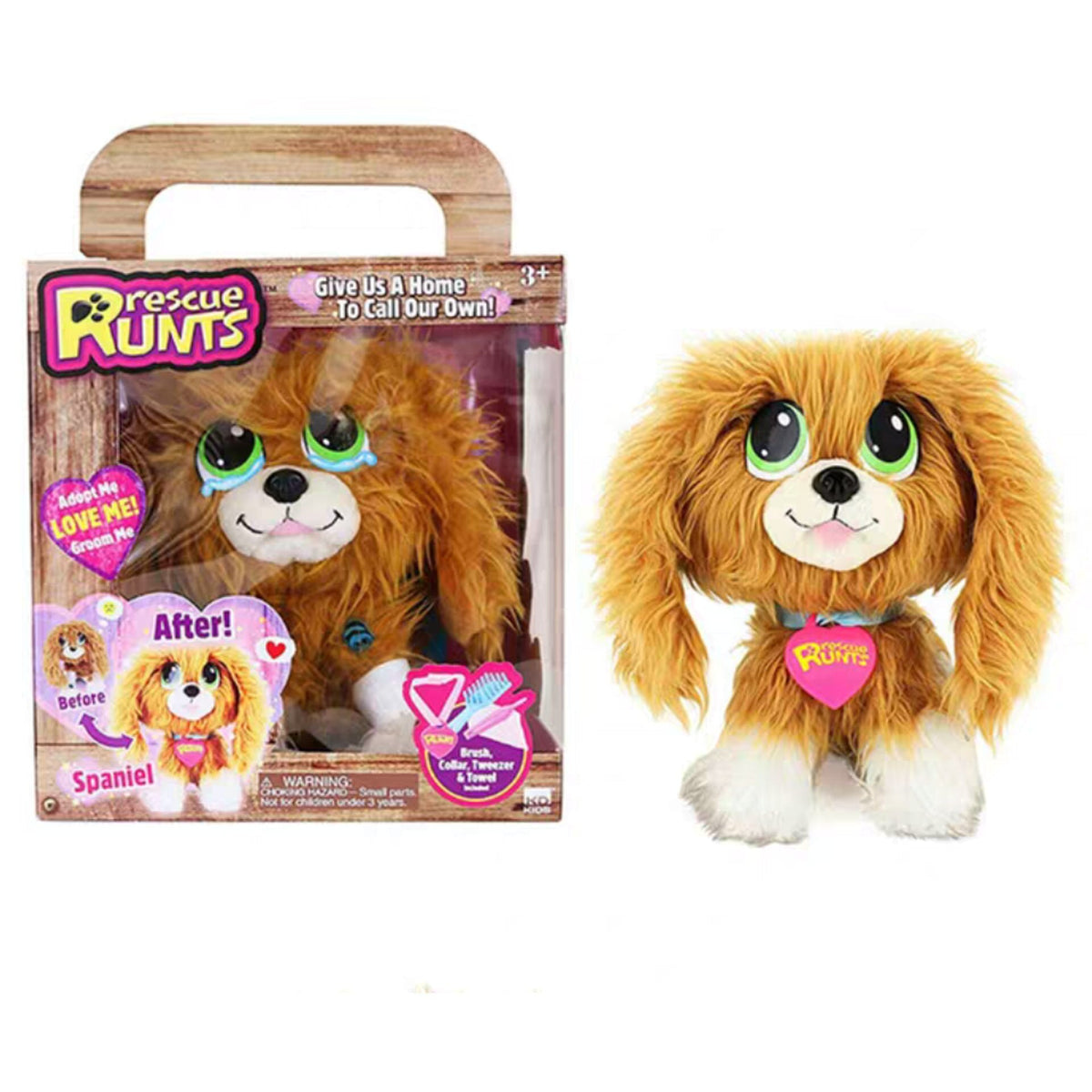 Rescue Runts Plush Puppy Toy for Caring Pretend Play