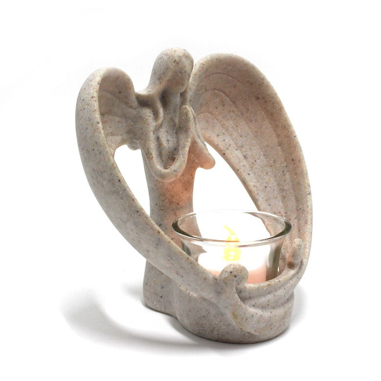 Resin Angel Candle Holder for Calming Table Displays