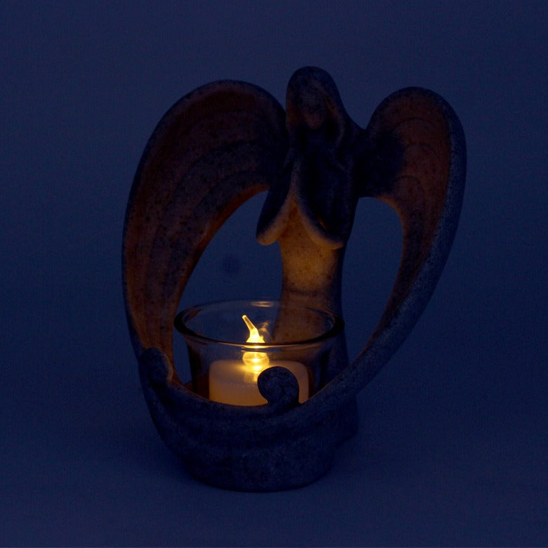Resin Angel Candle Holder for Calming Table Displays