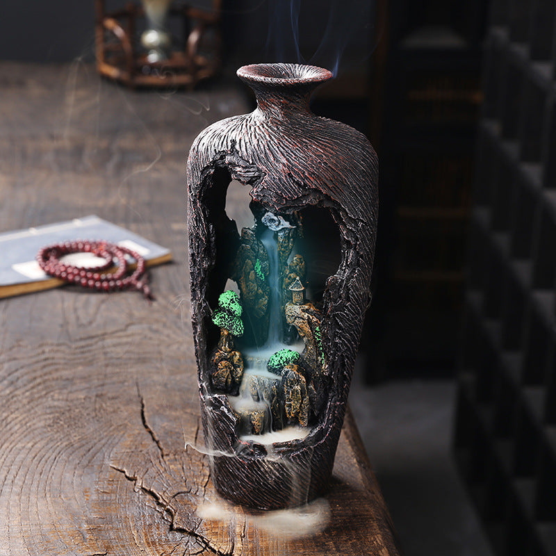 Backflow Incense Burner for Relaxing Waterfall Decor