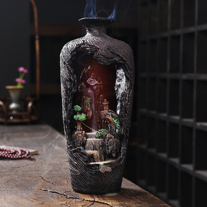 Backflow Incense Burner for Relaxing Waterfall Decor