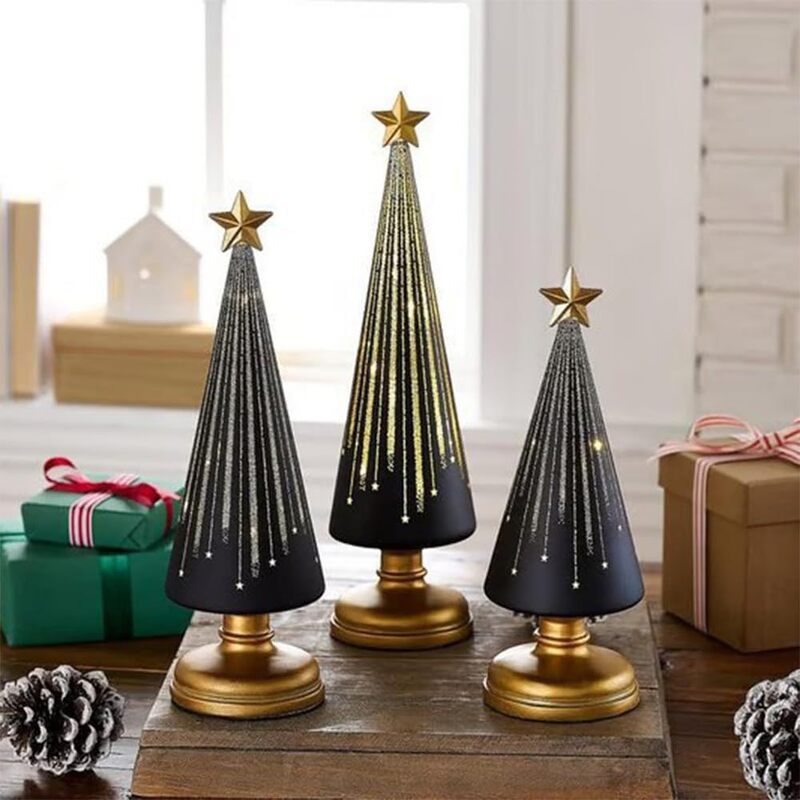 Resin Christmas Ornaments for Elegant Tabletop Decor