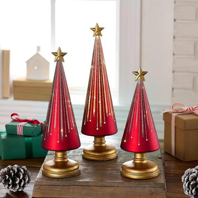 Resin Christmas Ornaments for Elegant Tabletop Decor
