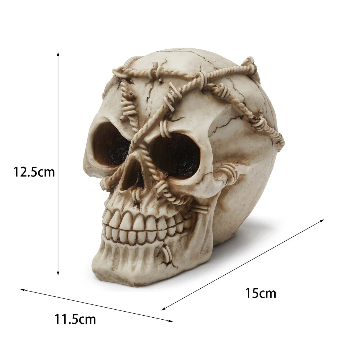 Resin Skull Sculpture for Dramatic Gothic Display