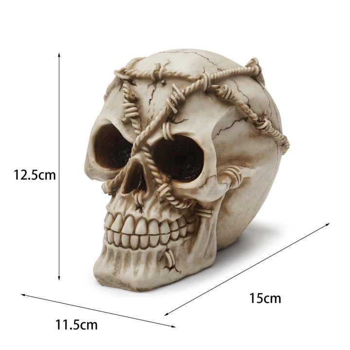 Resin Skull Sculpture for Dramatic Gothic Display