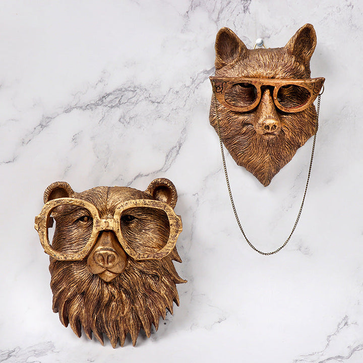 Resin Animal Wall Ornaments for Rustic Halloween Decor