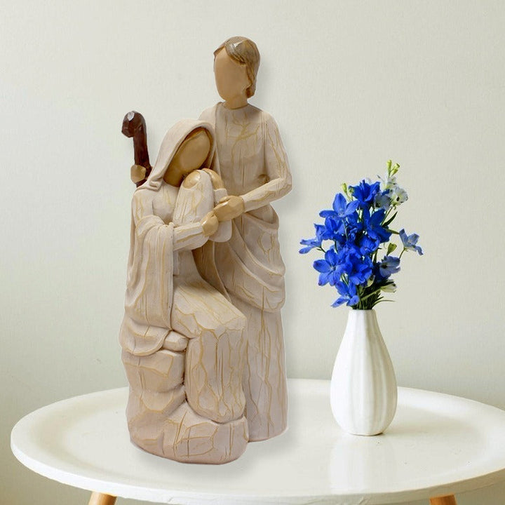 Family Figurine Decor for Warm Rustic Home Displays