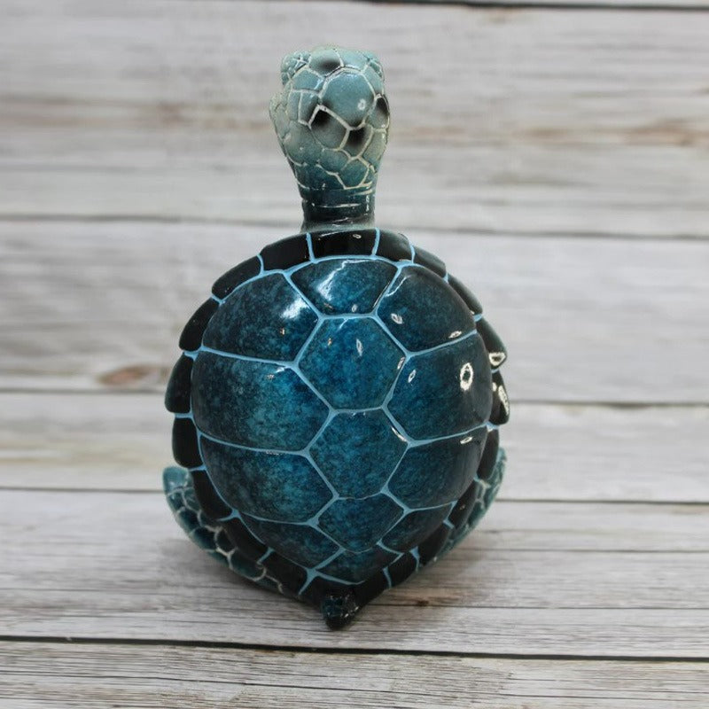 Meditating Sea Turtle Sculpture for Serene Coastal Decor