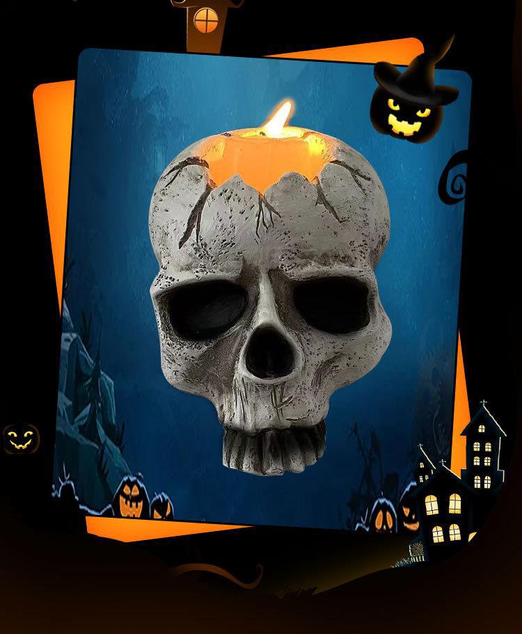 Skull Wall Lantern for Gothic Halloween Party Glow