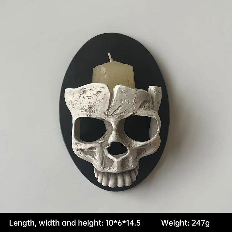 Skull Wall Lantern for Gothic Halloween Party Glow
