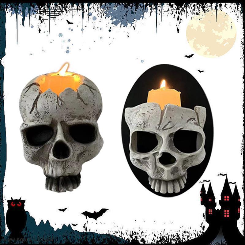 Skull Wall Lantern for Gothic Halloween Party Glow