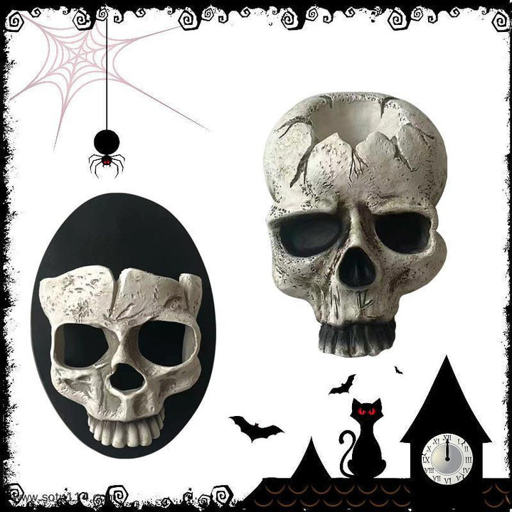 Skull Wall Lantern for Gothic Halloween Party Glow