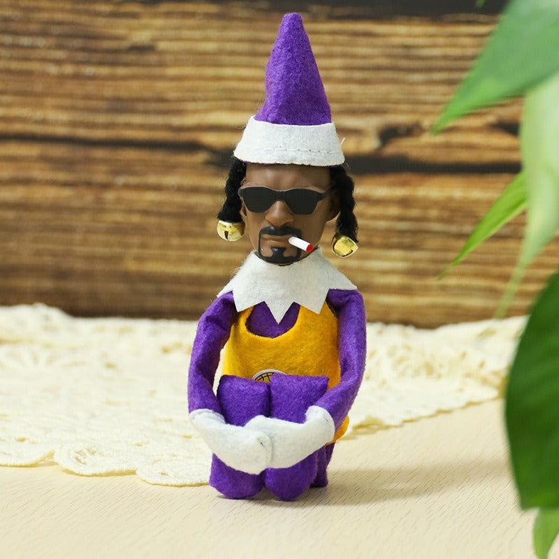 Snoop-Inspired Christmas Elf Doll for Playful Decor