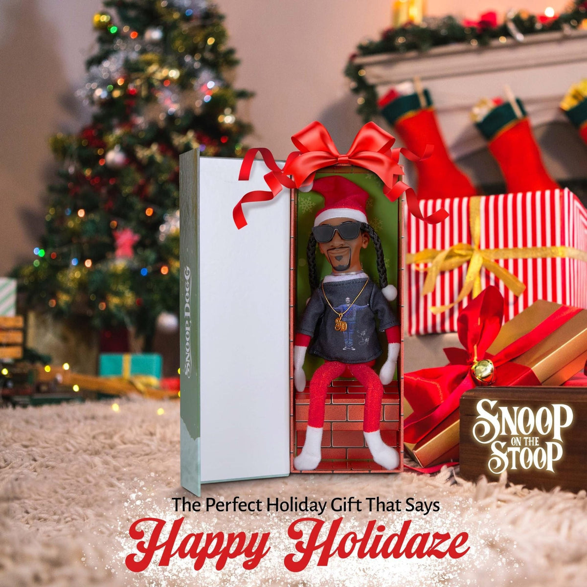 Snoop-Themed Christmas Elf Doll Conversation Decor