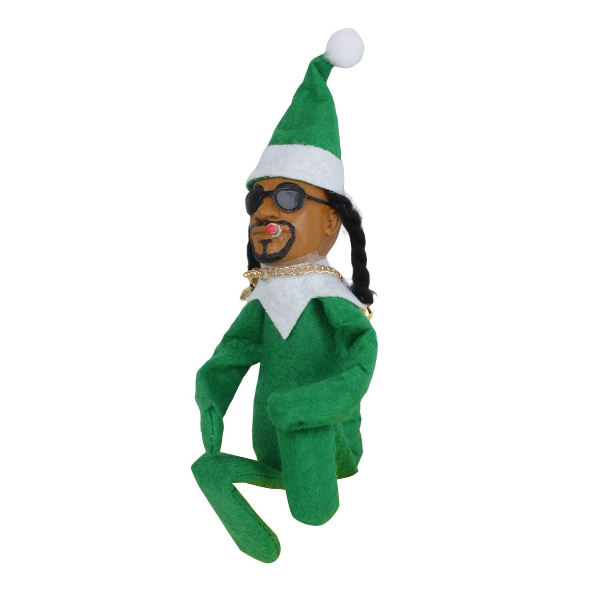 Snoop-Themed Christmas Elf Doll Conversation Decor