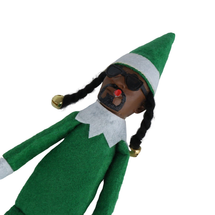 Snoop-Themed Christmas Elf Doll Conversation Decor