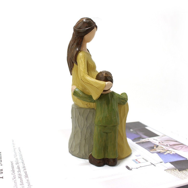 Mother and Child Resin Sculpture for Meaningful Decor
