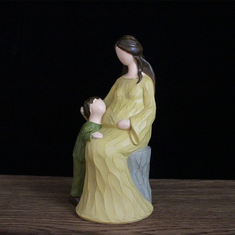 Mother and Child Resin Sculpture for Meaningful Decor