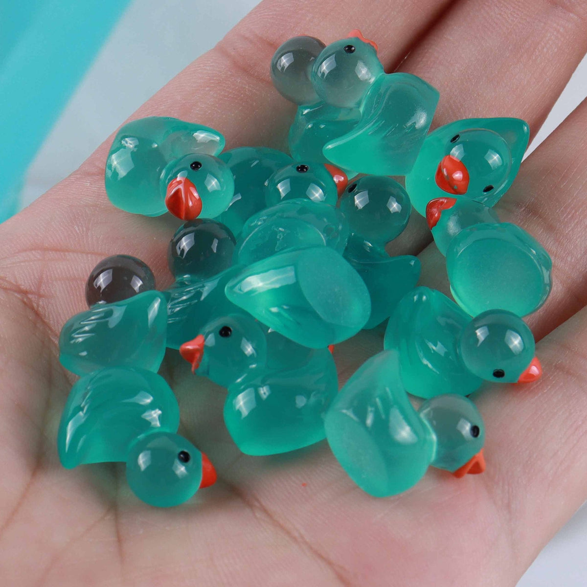 Luminous Mini Duck Charms for Playful DIY Decorations