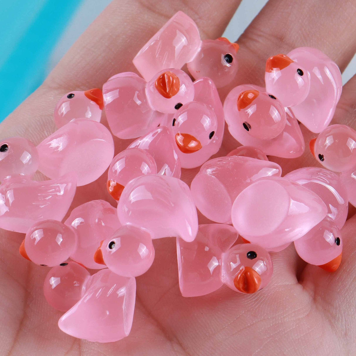 Luminous Mini Duck Charms for Playful DIY Decorations