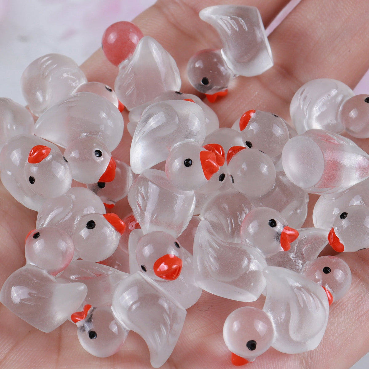 Luminous Mini Duck Charms for Playful DIY Decorations