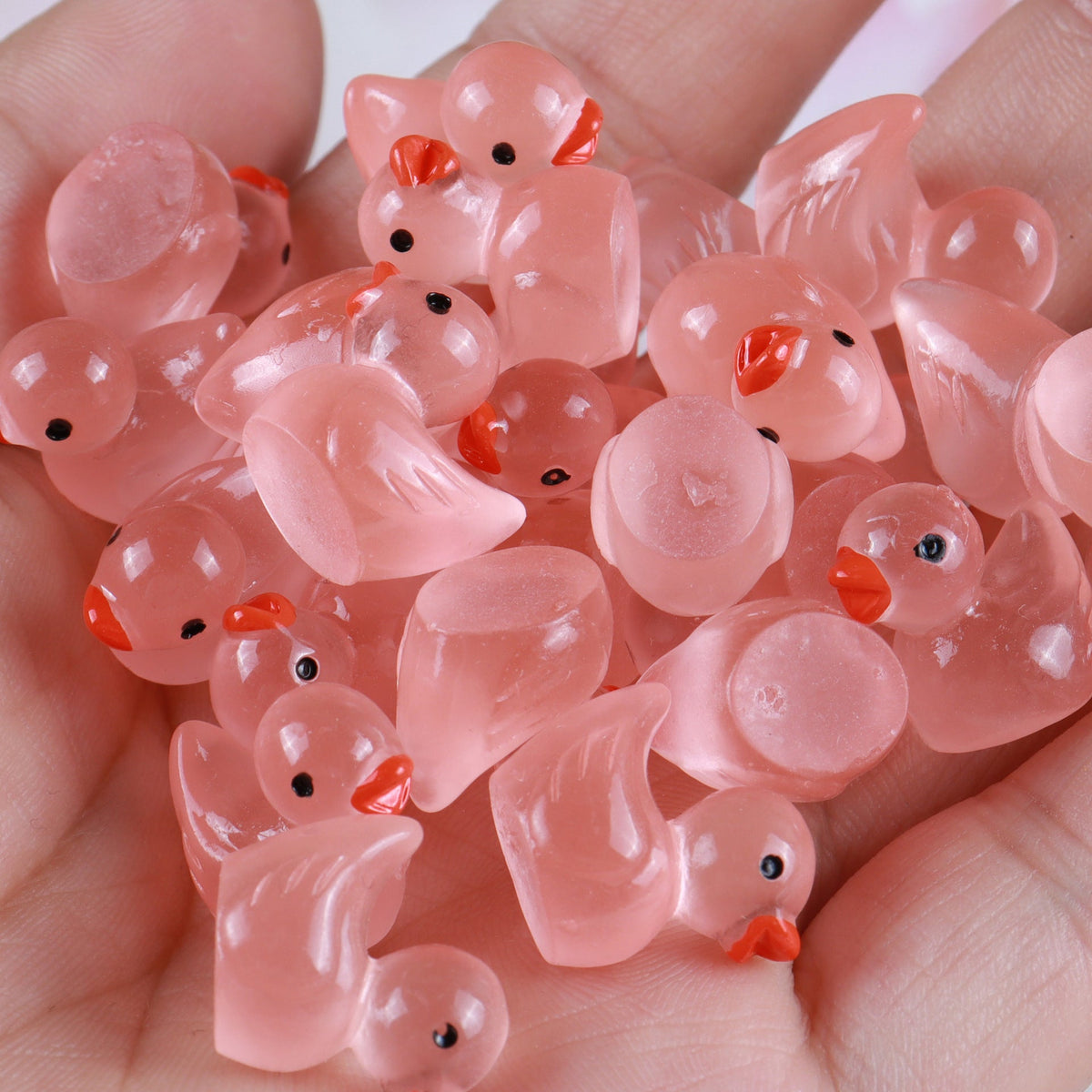 Luminous Mini Duck Charms for Playful DIY Decorations