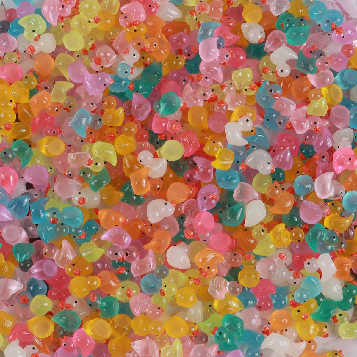 Luminous Mini Duck Charms for Playful DIY Decorations