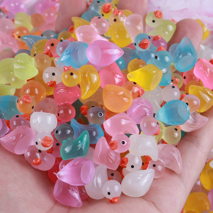 Luminous Mini Duck Charms for Playful DIY Decorations