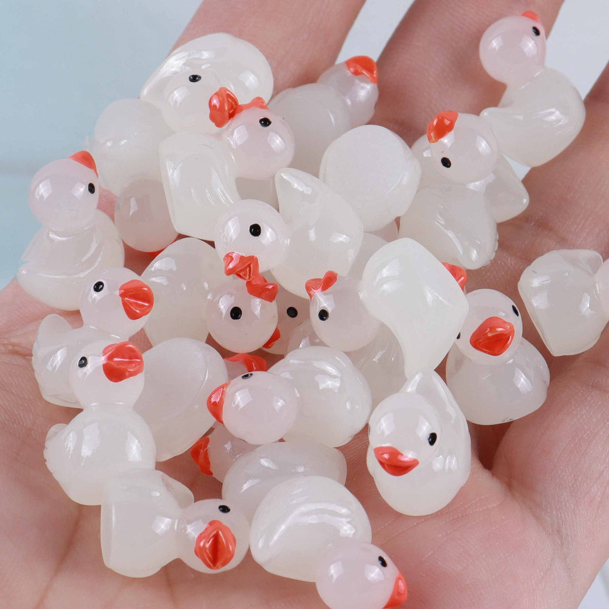 Luminous Mini Duck Charms for Playful DIY Decorations