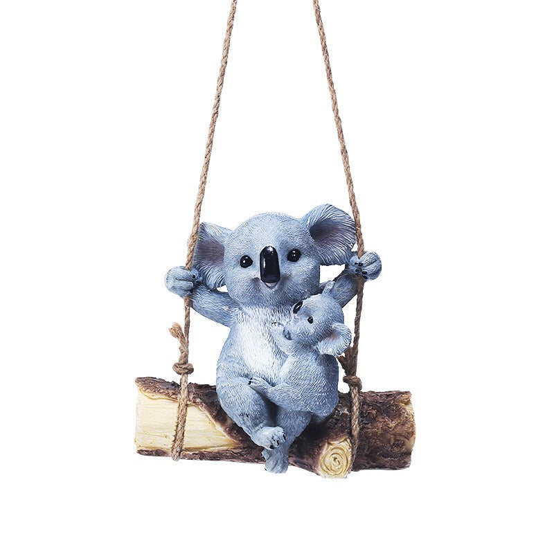 Koala Hanging Ornament for Whimsical Balcony Garden Decor