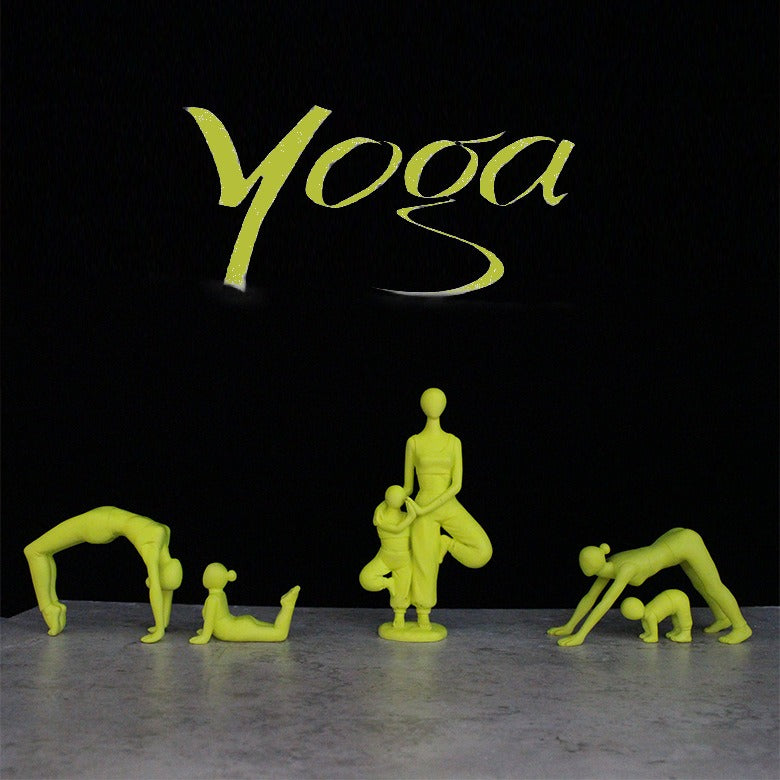 Parent-Child Yoga Sculptures | Playful Resin Decor