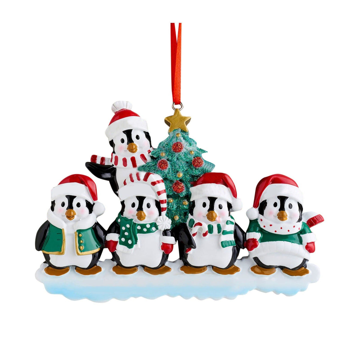 Penguin Family Christmas Ornament for Festive Trees