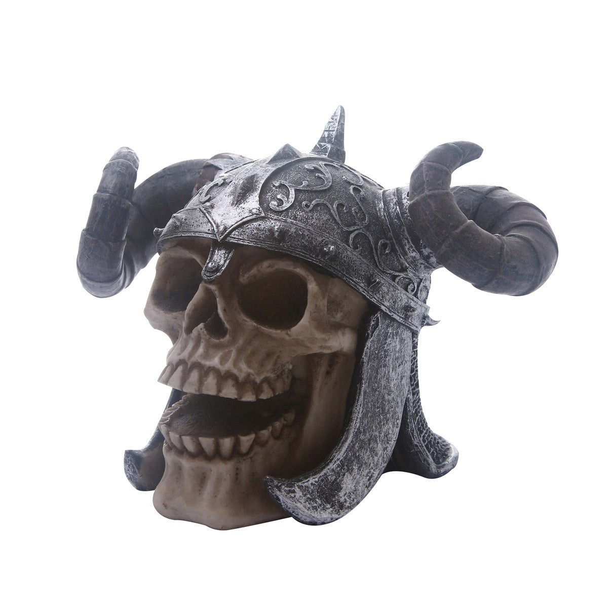 Resin Skeleton Bull Horn Skull Ornament | Gothic Home Decor