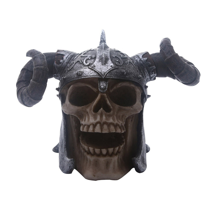 Resin Skeleton Bull Horn Skull Ornament | Gothic Home Decor