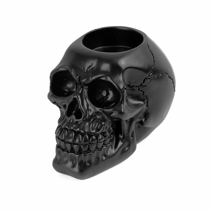 Resin Skull Candle Holder for Gothic Halloween Decor
