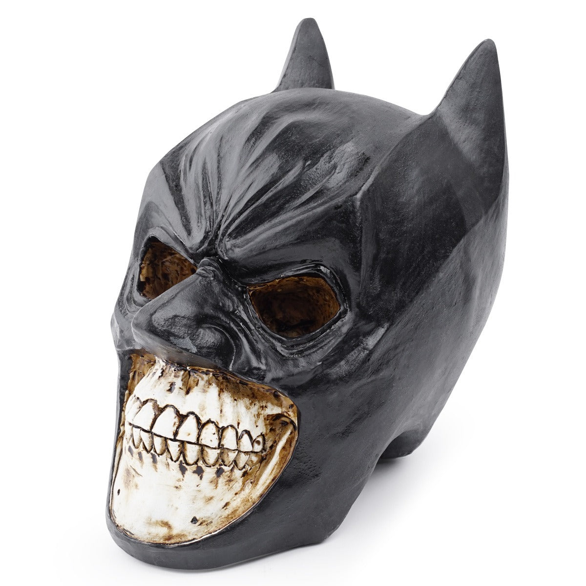 Batman-Inspired Skull Ornament for Dramatic Gothic Decor