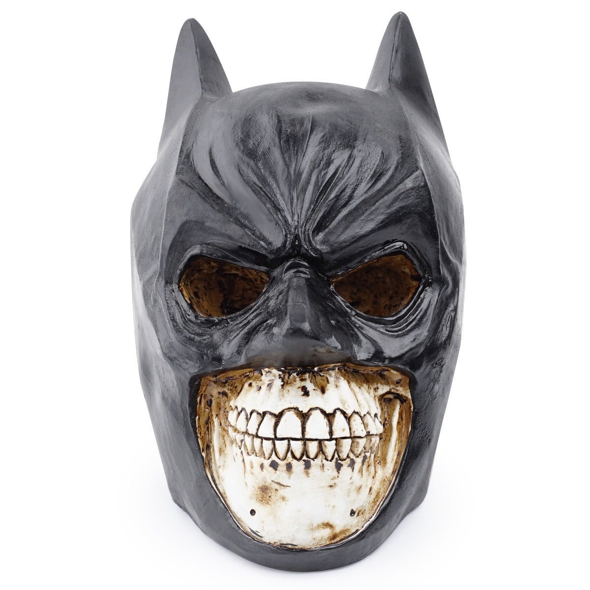 Batman-Inspired Skull Ornament for Dramatic Gothic Decor
