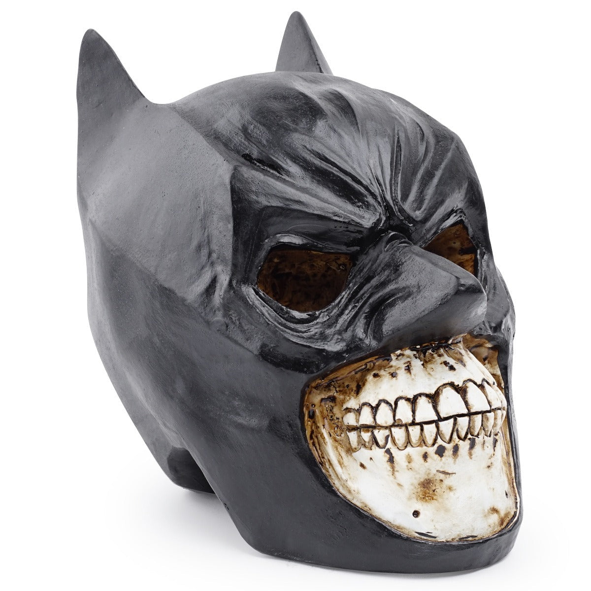 Batman-Inspired Skull Ornament for Dramatic Gothic Decor