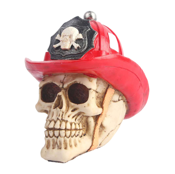 Resin Skull Hat Ornament for a Gothic Focal Point