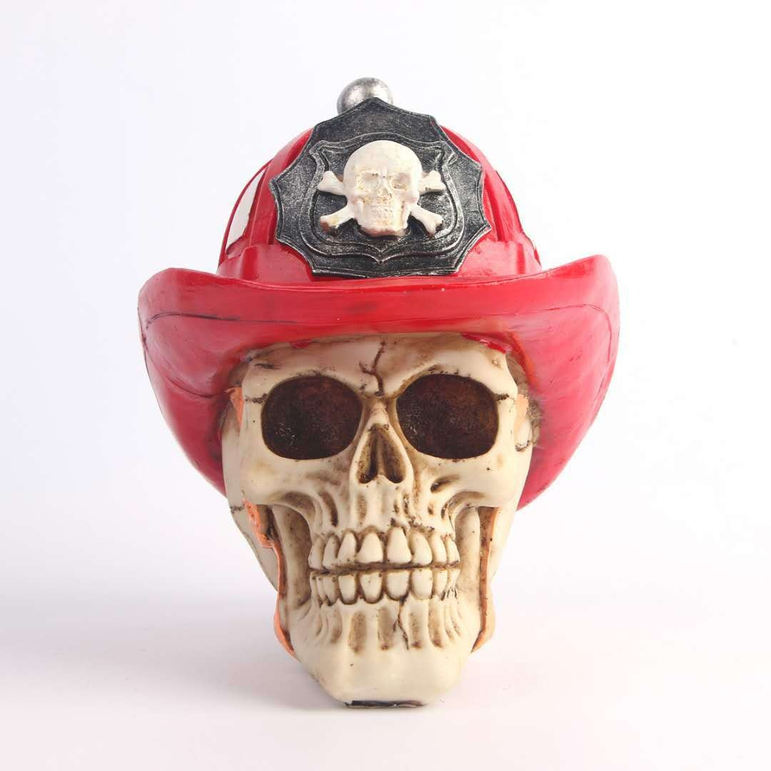 Resin Skull Hat Ornament for a Gothic Focal Point