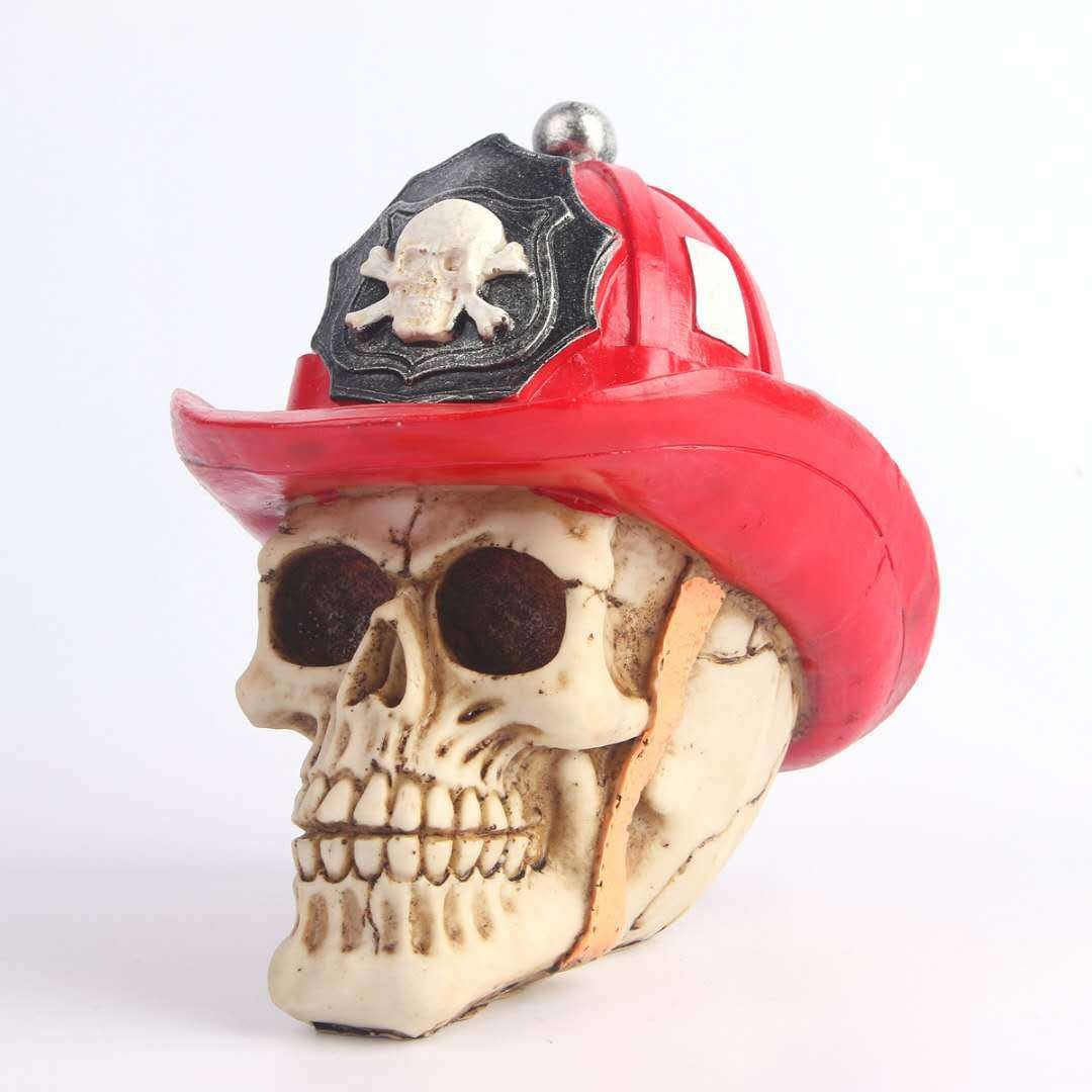 Resin Skull Hat Ornament for a Gothic Focal Point