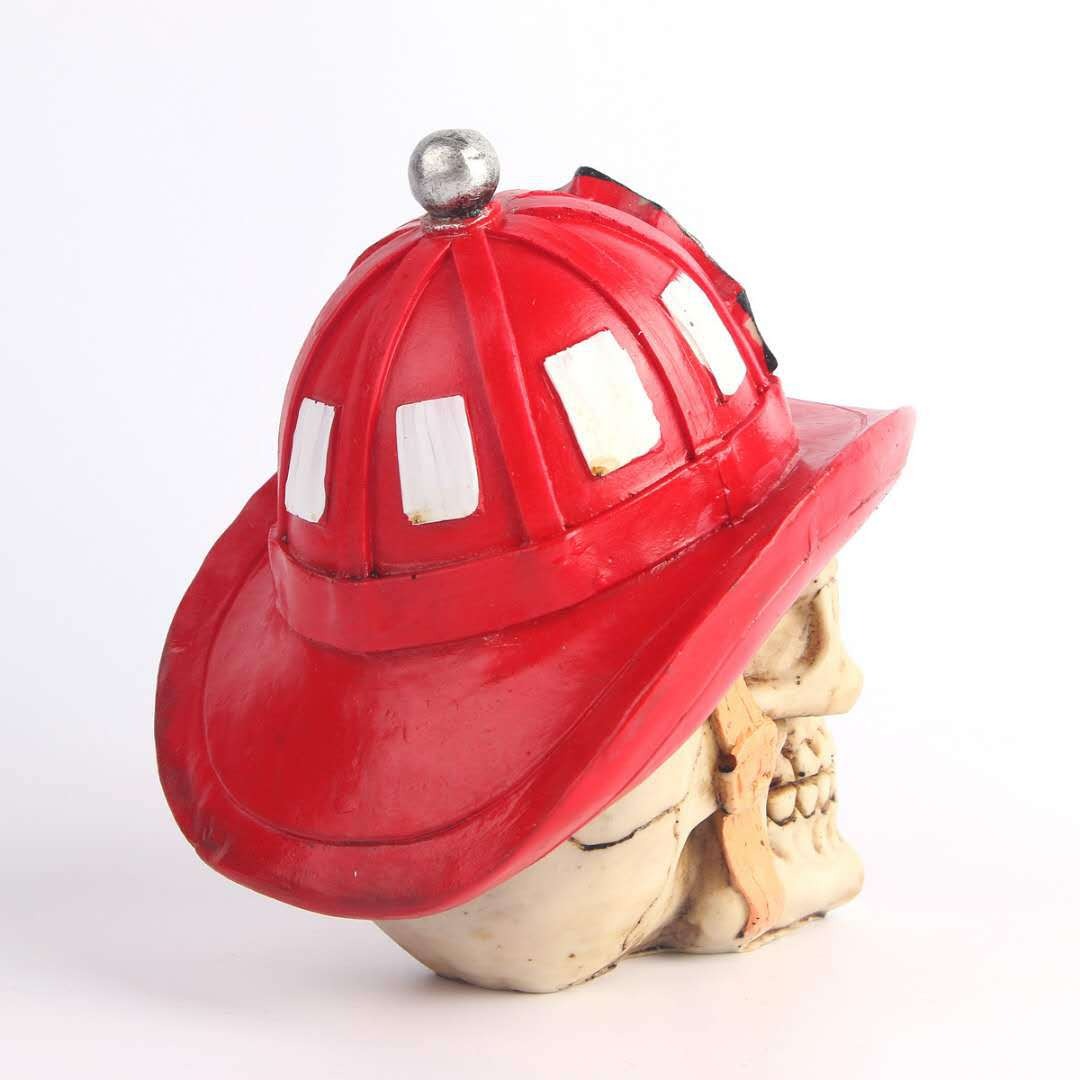 Resin Skull Hat Ornament for a Gothic Focal Point