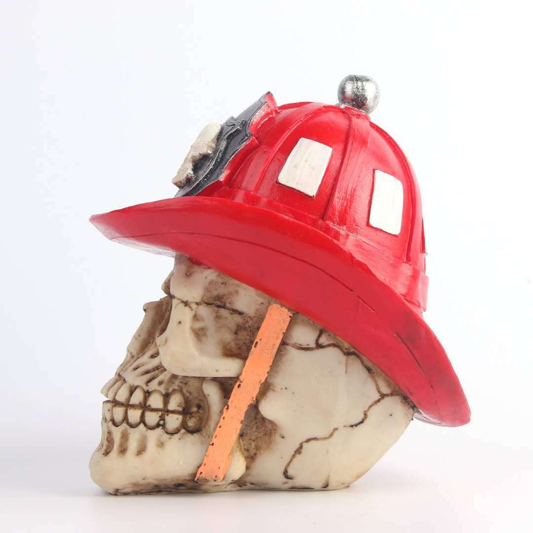 Resin Skull Hat Ornament for a Gothic Focal Point