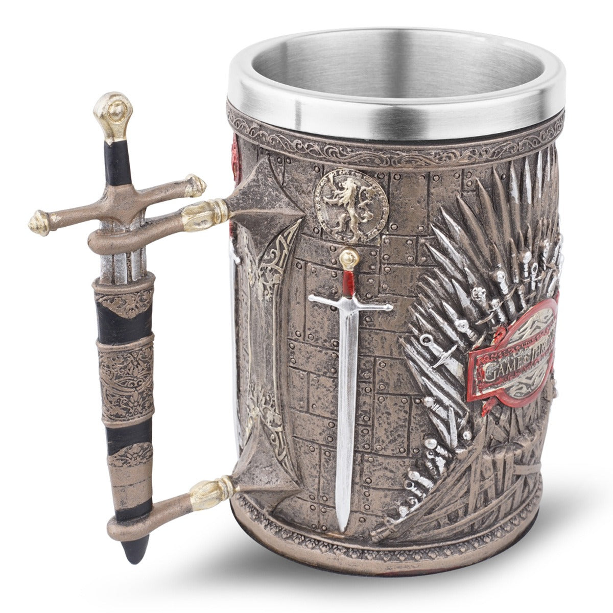Resin Skull Mug Ornament for Medieval Fantasy Decor