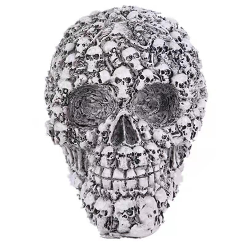 Resin Skull Ornament for Dramatic Gothic Home Displays