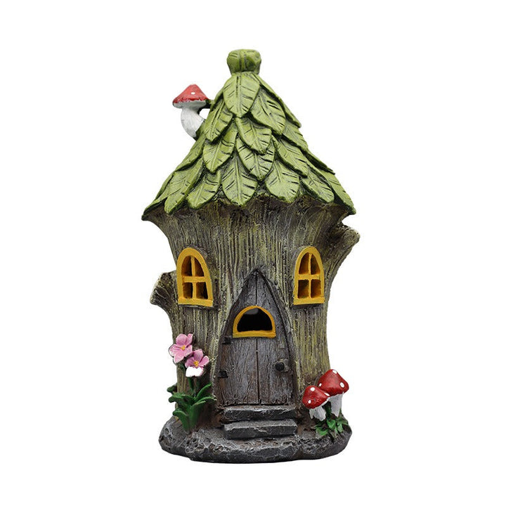 Solar Fairy House Garden Light, Glowing Resin Decor