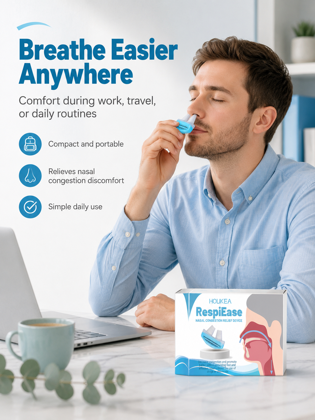 Nasal Breathing Device — Fast, Drug-Free Relief for Stuffy